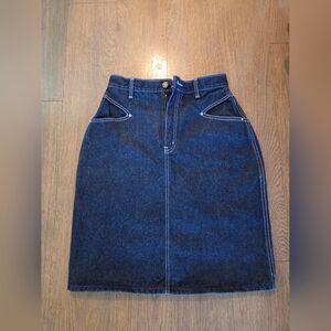 Vintage Justin Allen Denim Blue Women's Skirt